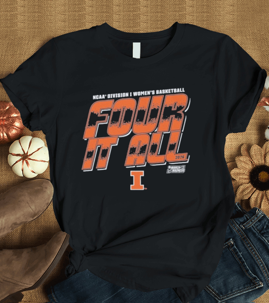 ILLINI Fighting Women's Basketball Four It All 2026 T-Shirt