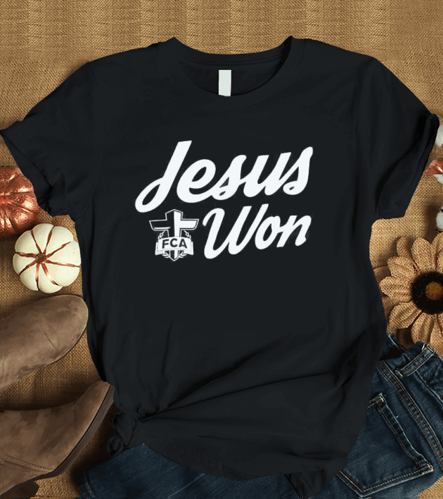 Jordyn Tyson Jesus Won Christian Message T-Shirt