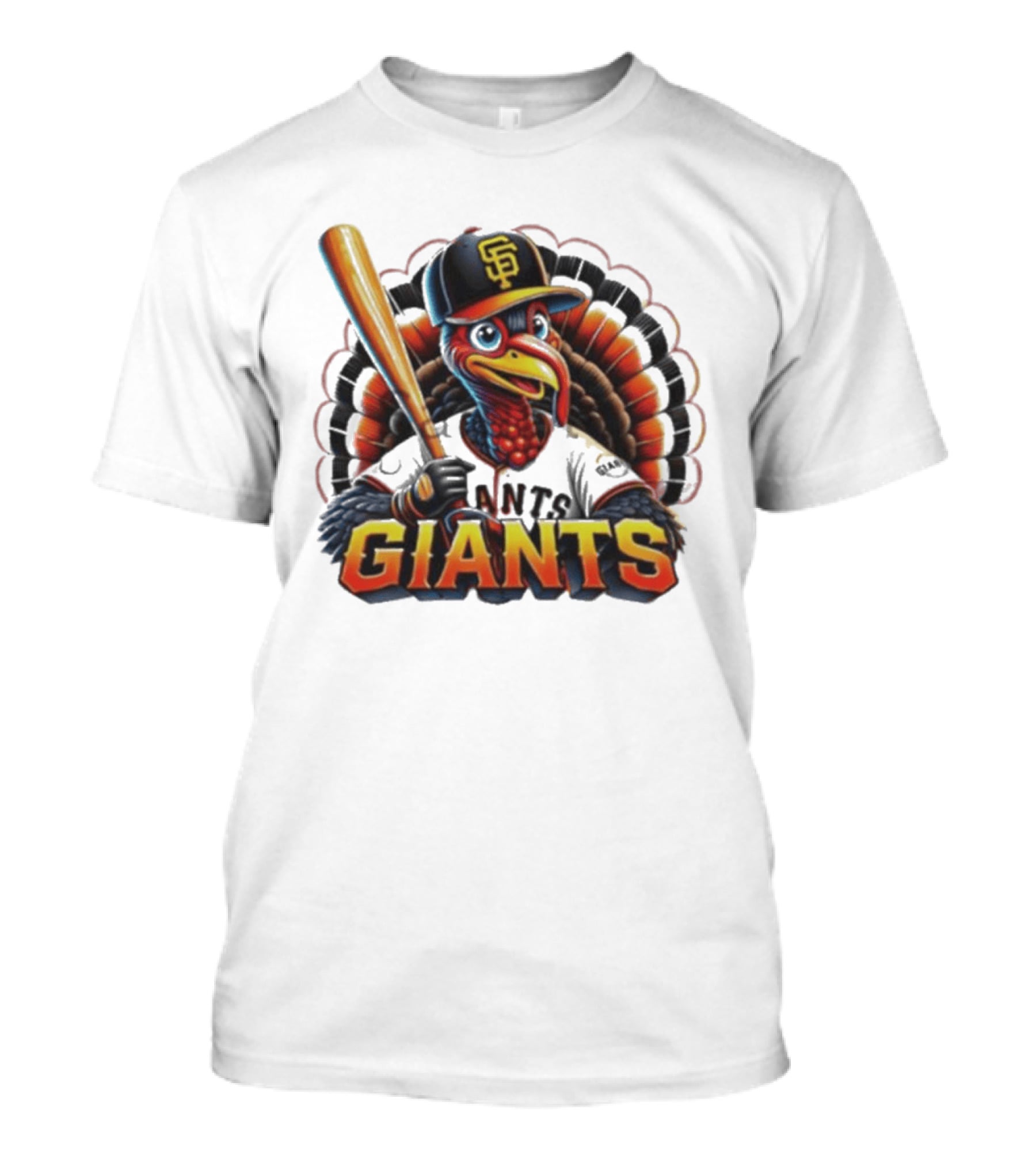 San Francisco Giants Thanksgiving Turkey Baseball T-Shirt