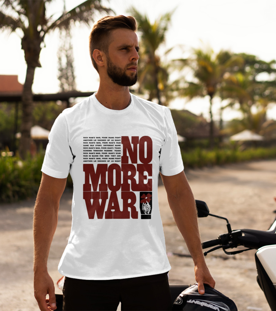 No More War Wear The Peace Flower Grenade T-Shirt