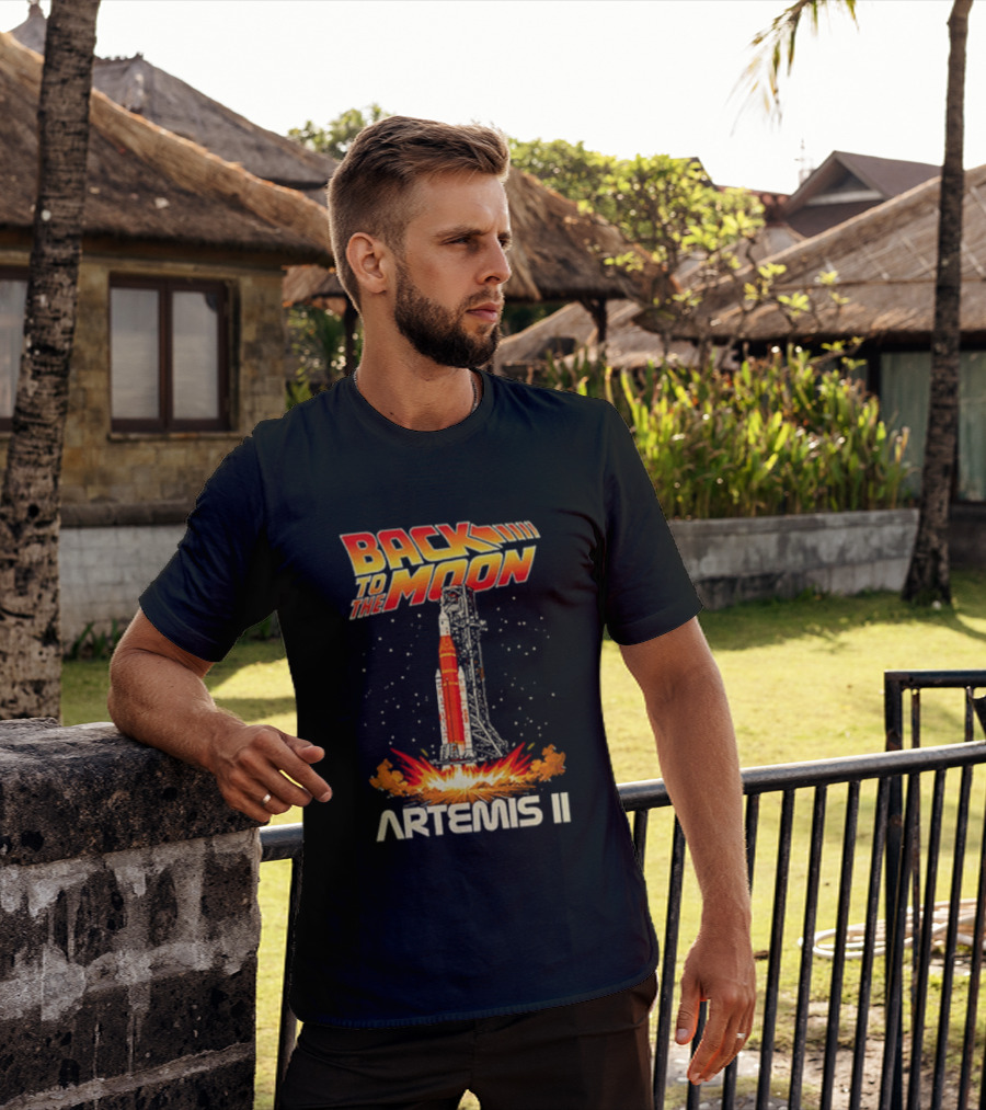 Back To The Moon Artemis II Rocket Launch T-Shirt