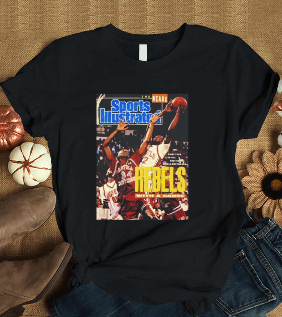 Sports Illustrated NCAA Rebels With A Cause April 1990 Final Four Loyola Marymount T-Shirt
