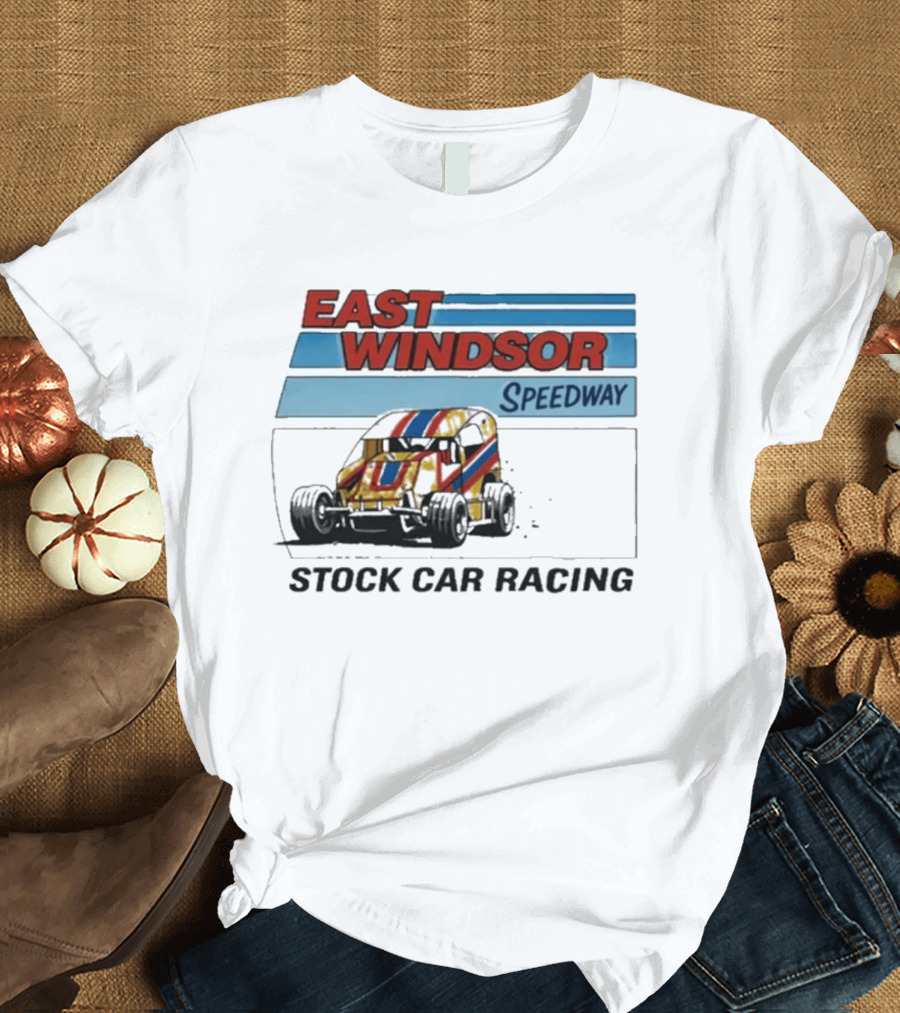 East Windsor Speedway Stock Car Racing Vintage Classic Auto Racing T-Shirt