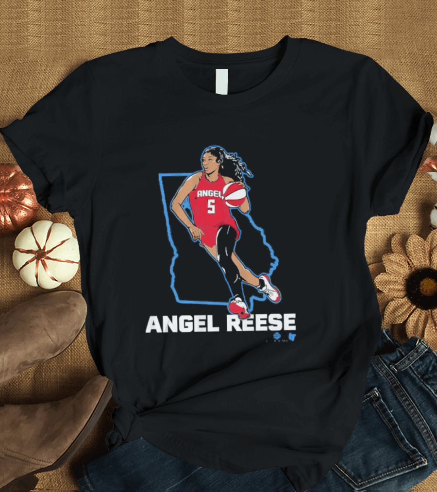 Angel Reese Basketball Player In Red Jersey Georgia State T-Shirt