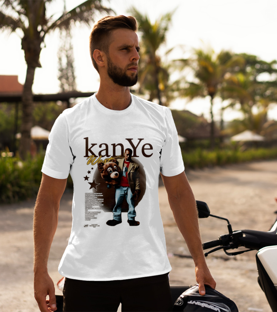 Kanye West Ye College Dropout Late Registration Graduation Albums Bear T-Shirt