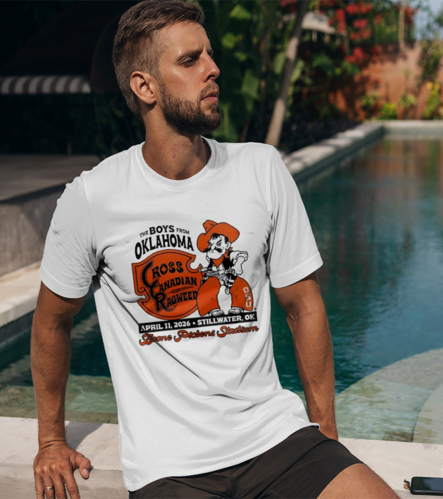Oklahoma State Cowboys Cross Canadian Ragweed Tour 2026 Stillwater Boone Pickens Stadium T-Shirt