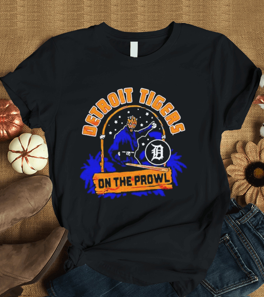 Detroit Tigers On The Prowl Star Wars Baseball Fusion T-Shirt