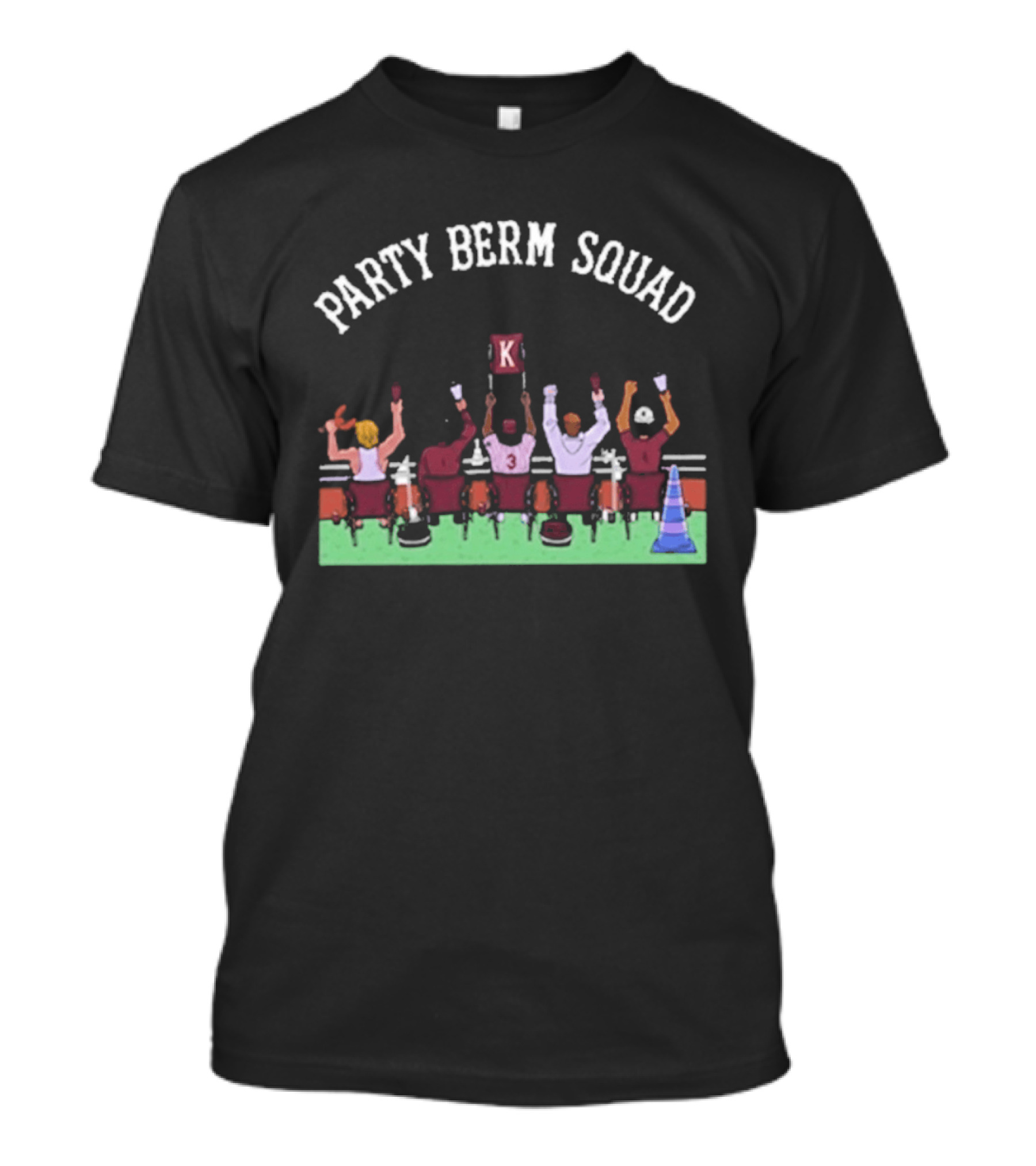 Party Berm Squad Mississippi State Bulldogs Baseball Fan Celebration T-Shirt