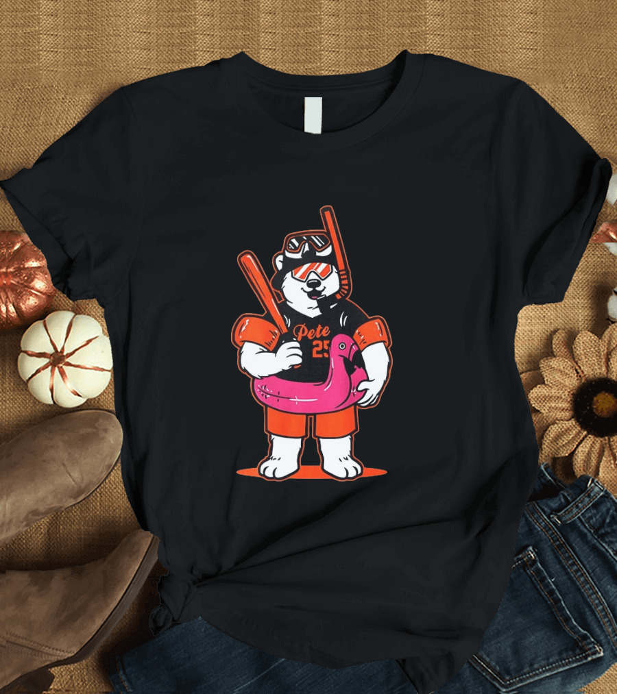 Pete Alonso Polar Bear Baseball Scuba Flamingo Baltimore Orioles T-Shirt