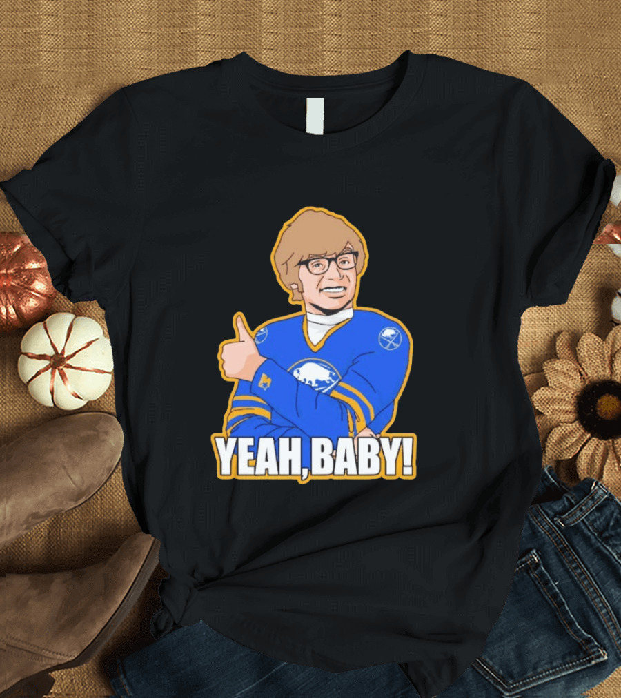 Yeah Baby Austin Powers Buffalo Sabres Hockey T-Shirt