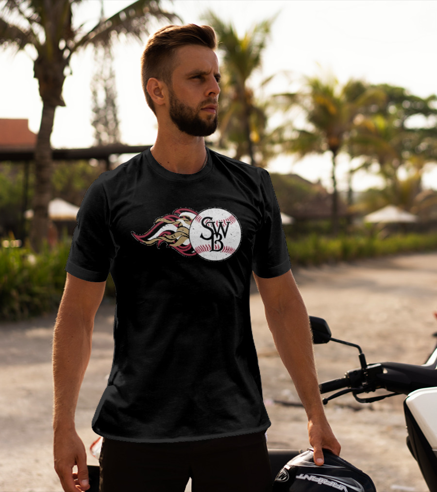 Scranton Wilkes Barre RailRiders SWB Baseball Fireball T-Shirt