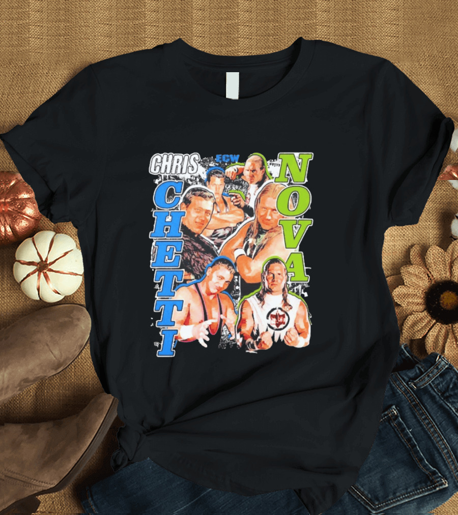 Chris Chetti Nova ECW Wrestling Legends Collage T-Shirt