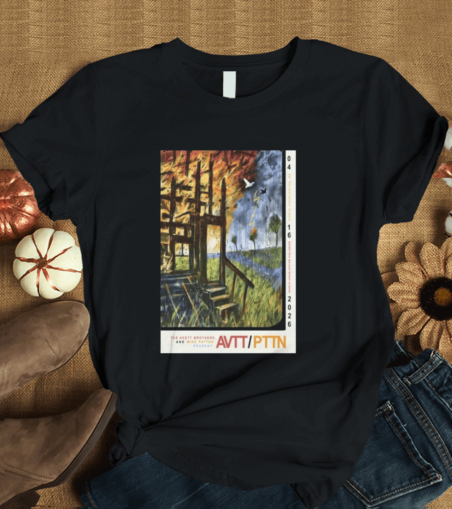 The Avett Brothers Mike Patton Presents AVTT PTTN April 16 2026 North Charleston Coliseum T-Shirt