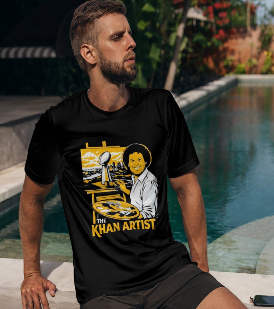 The Khan Artist Pittsburgh Draft Football Trophy Painter T-Shirt
