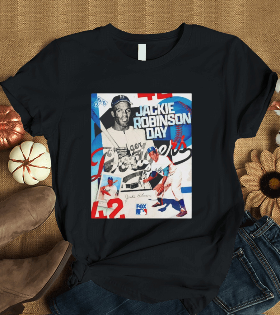 Jackie Robinson Day Brooklyn Dodgers MLB Fox 42 T-Shirt