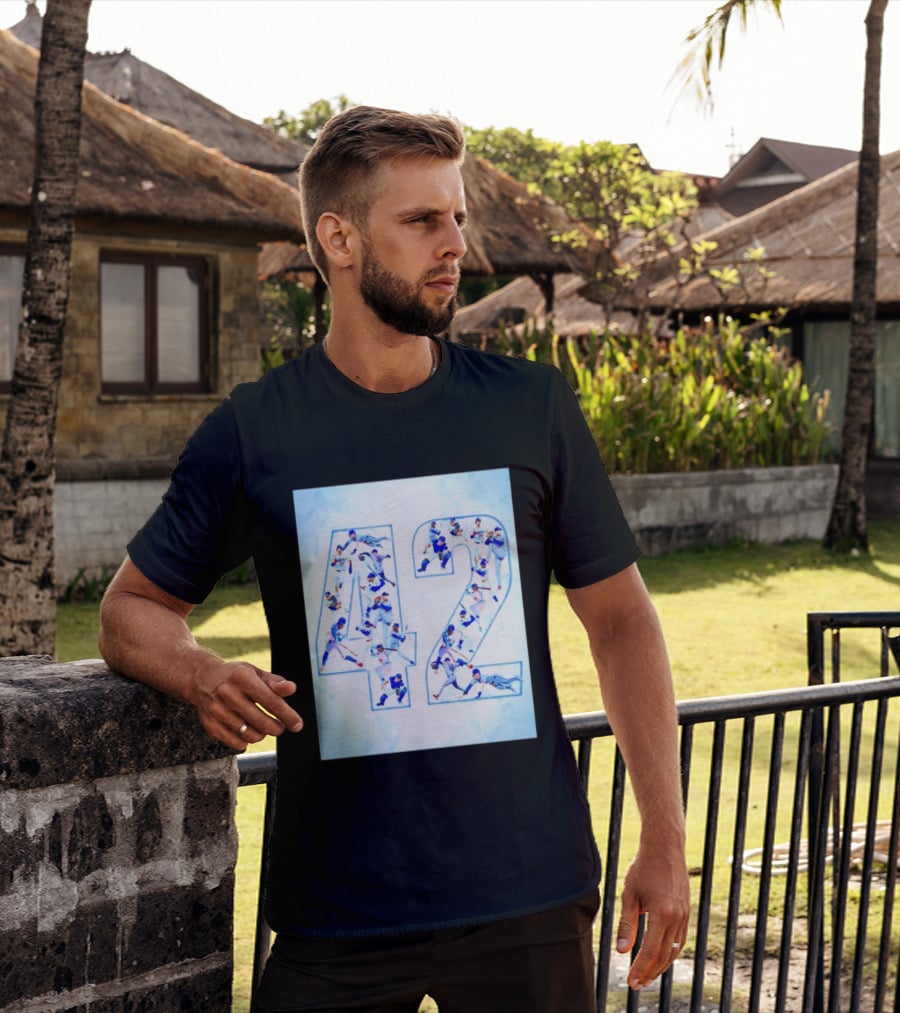 Jackie Robinson Day Brooklyn Dodgers MLB Number 42 Player Team T-Shirt