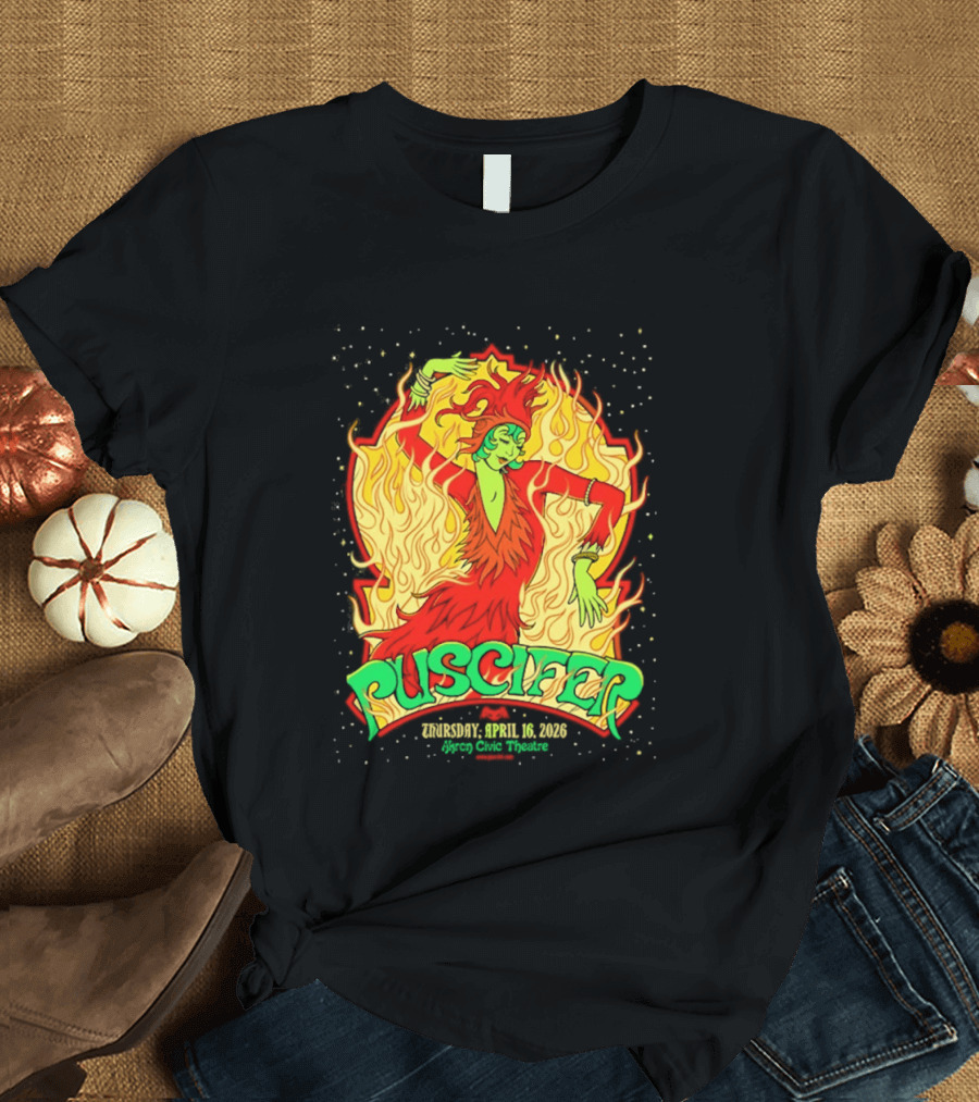 Puscifer Akron Civic Theatre April 16 2026 The Normal Isn't Tour Fiery Dancer T-Shirt