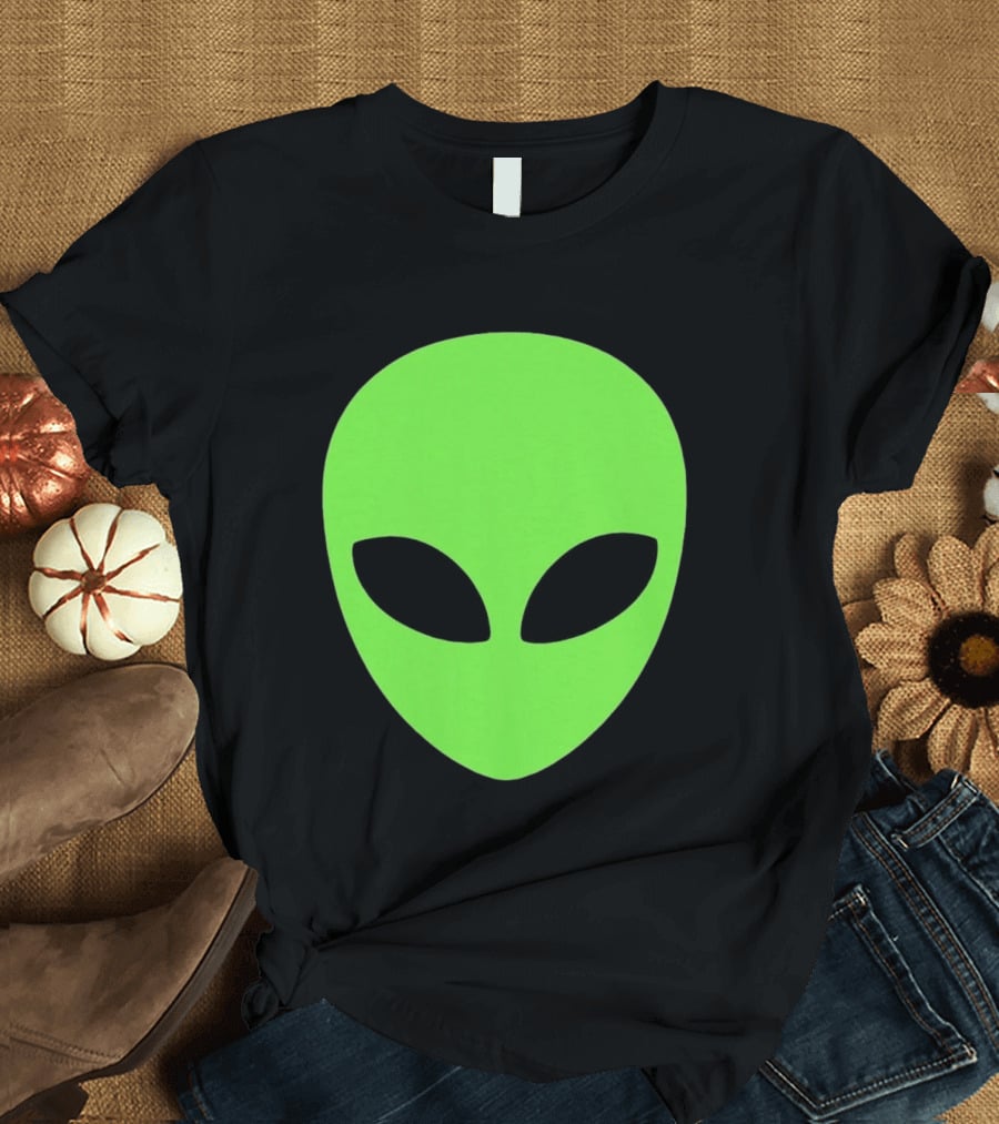 Balenciaga 2020 Alien Green Face Black Eyes T-Shirt