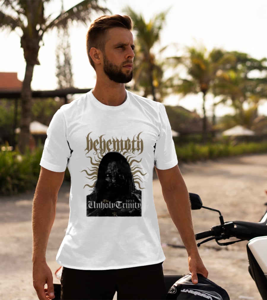 Behemoth The Unholy Trinity Sunburst Symbol Dark T-Shirt