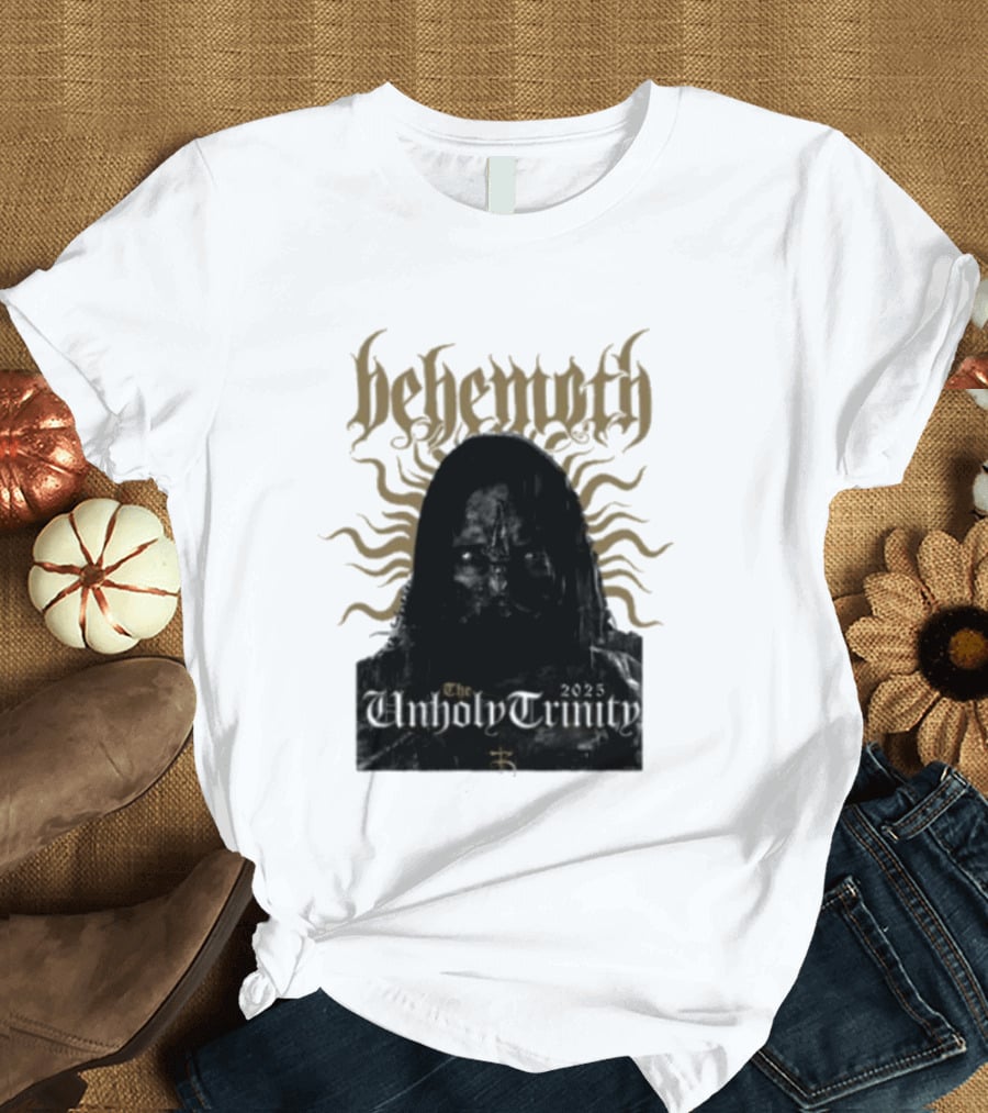 Behemoth The Unholy Trinity Sunburst Symbol Dark T-Shirt