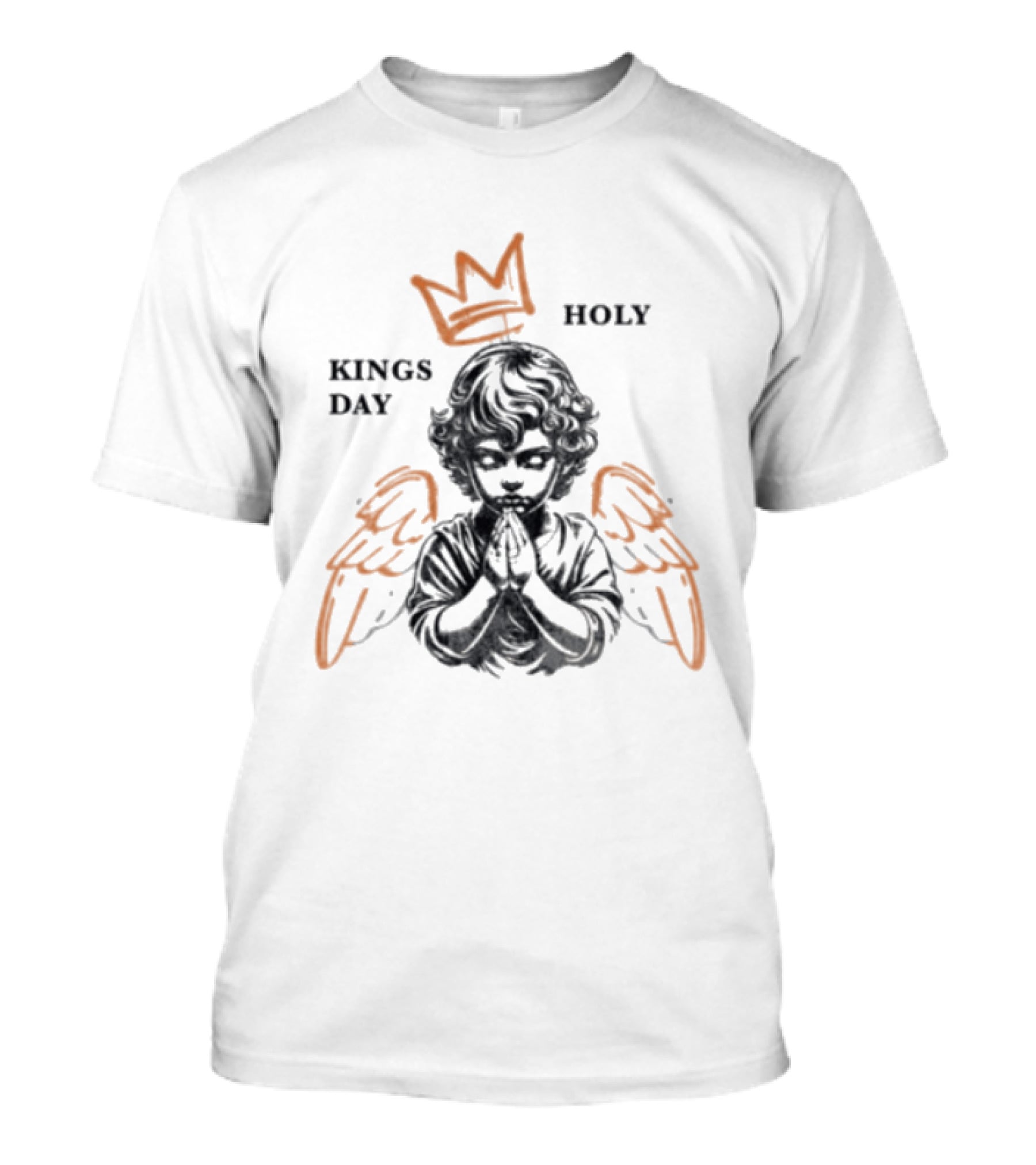 Dirty Workz Holy Kingsday The Saints Netherlands 2026 Angel With Crown And Wings T-Shirt
