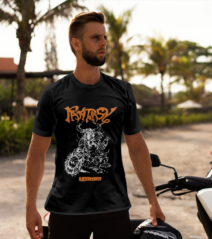 Fantasy Initiative Tormentor Orange Warrior With Spiked Club T-Shirt