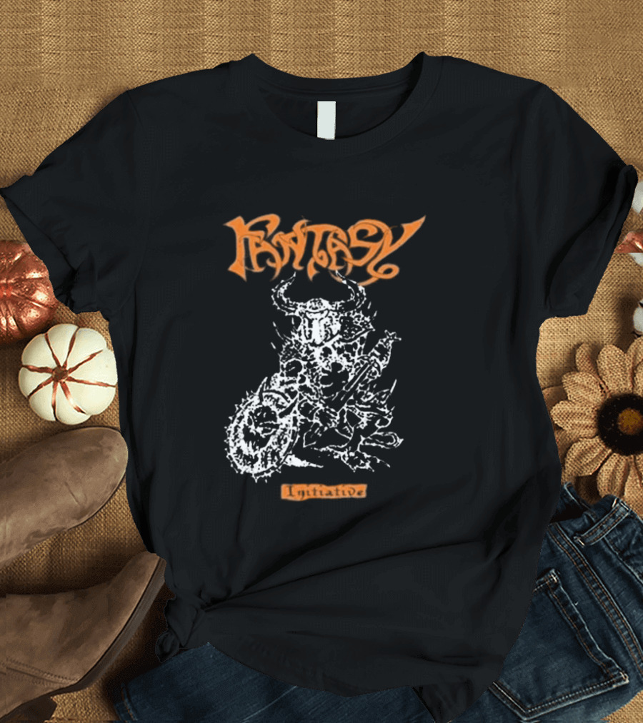 Fantasy Initiative Tormentor Orange Warrior With Spiked Club T-Shirt