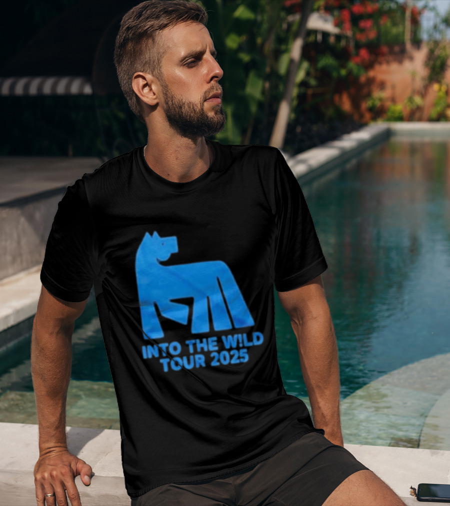 Russ Into The Wild Tour 2025 Blue Bear T-Shirt