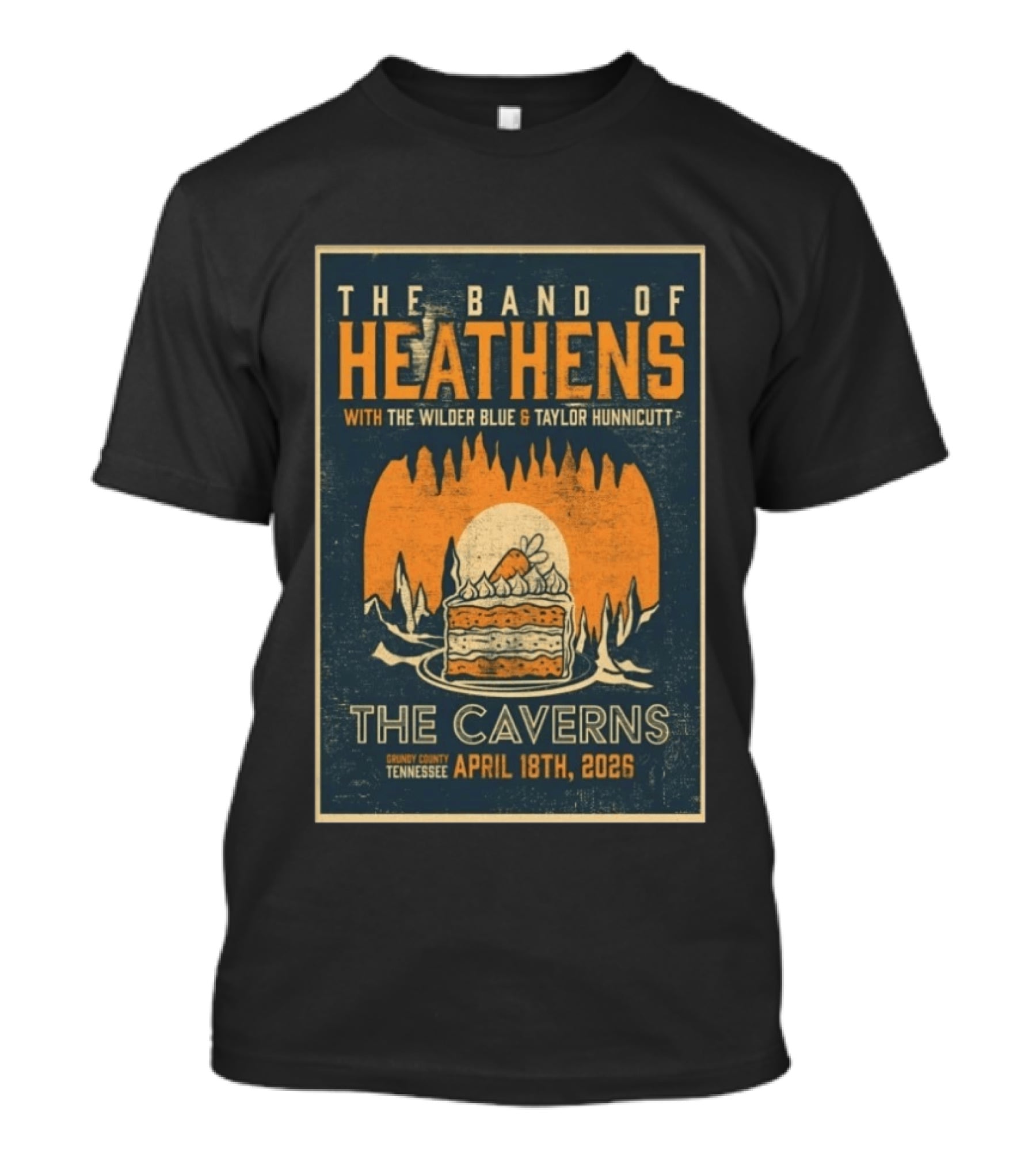 The Band Of Heathens The Caverns Grundy County Tennessee April 18th 2026 Featuring The Wilder Blue Taylor Hunnicutt T-Shirt
