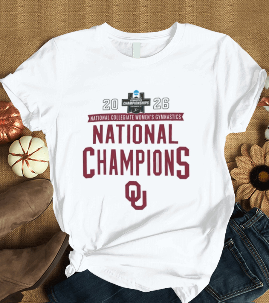 Oklahoma Sooners Gymnastics National Champions 2026 T-Shirt