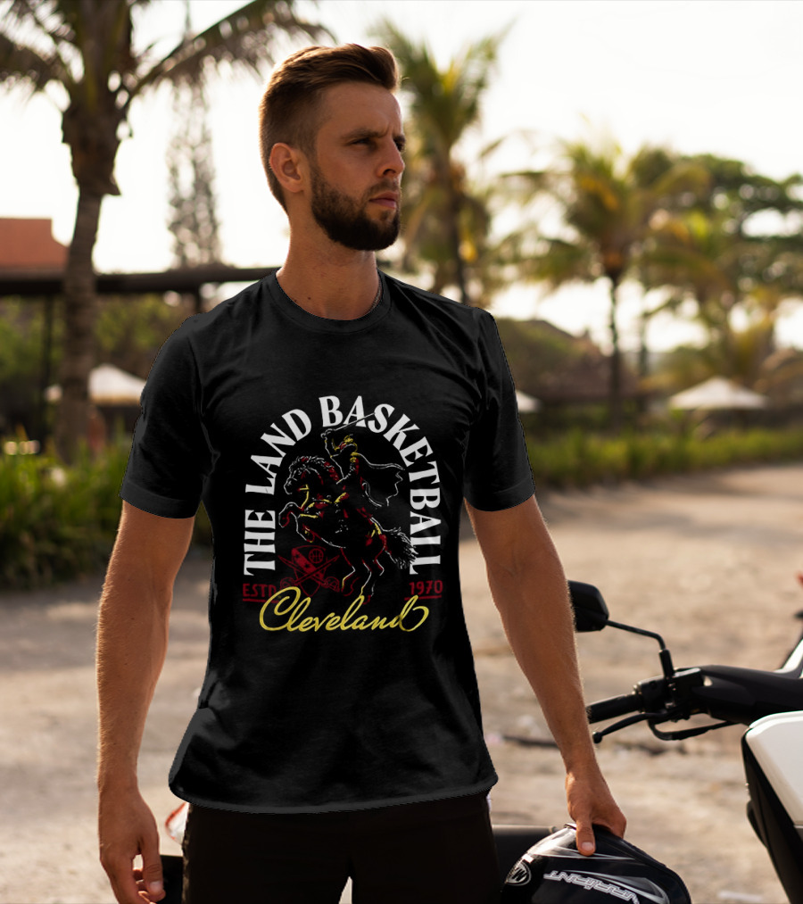Cleveland The Land Basketball Est 1970 Curved T-Shirt