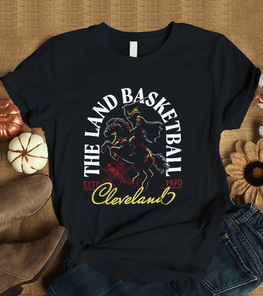Cleveland The Land Basketball Est 1970 Curved T-Shirt