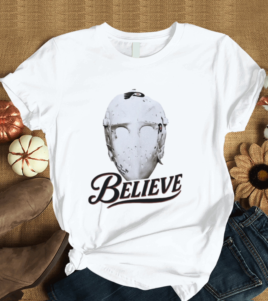 Philadelphia Flyers Believe Mask White T-Shirt