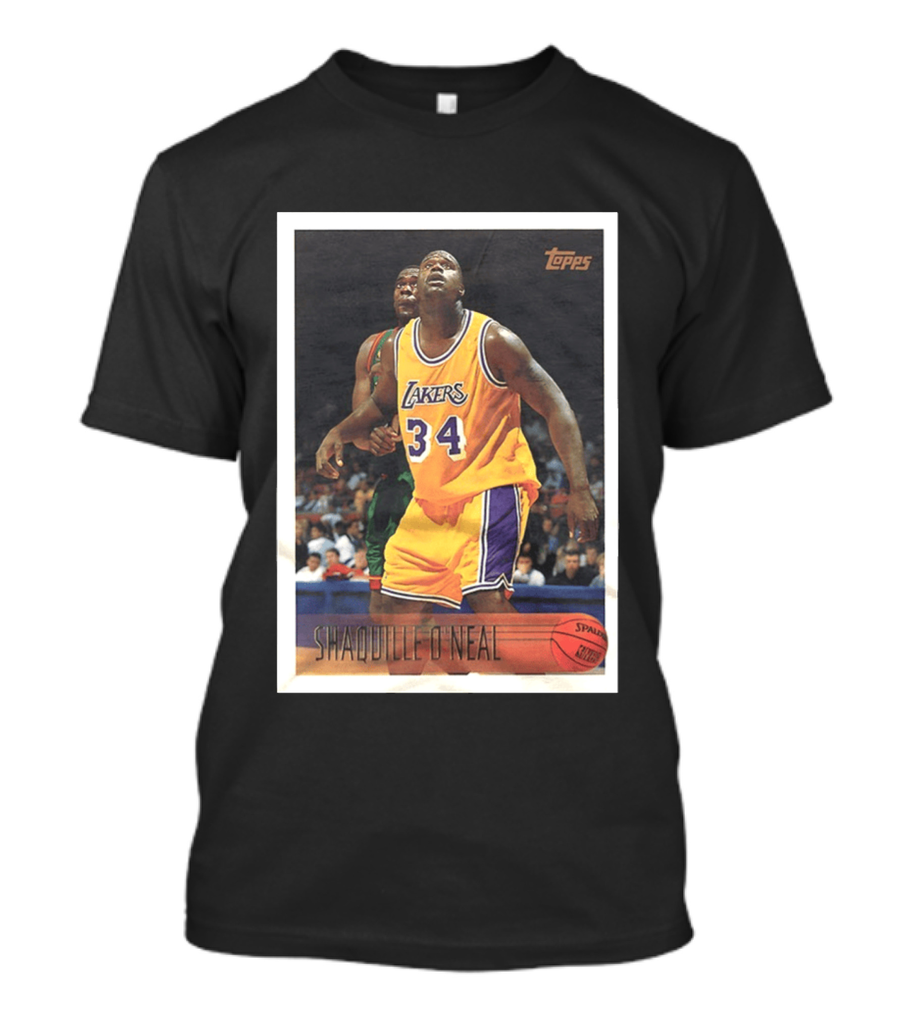 SHaQuille O'Neal Topps Lakers NBA Basketball Trading Card T-Shirt