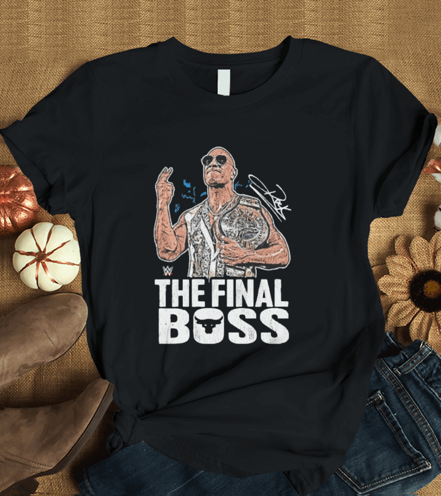 The Final Boss WWE Dwayne Johnson The Rock Signature Champion T-Shirt