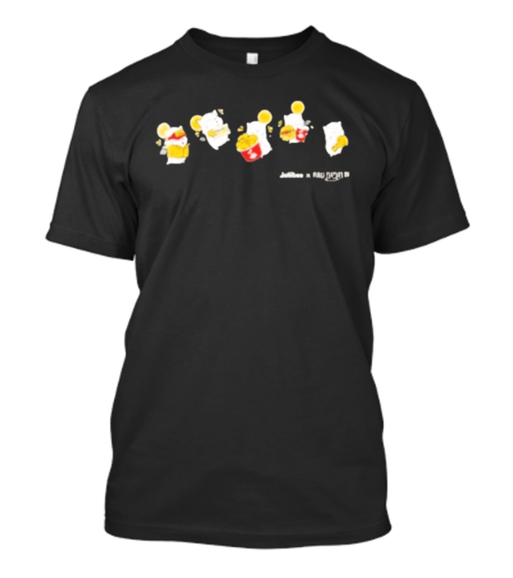 Jollibee X Final Fantasy XIV Moogle Eating Chicken And Fries T-Shirt