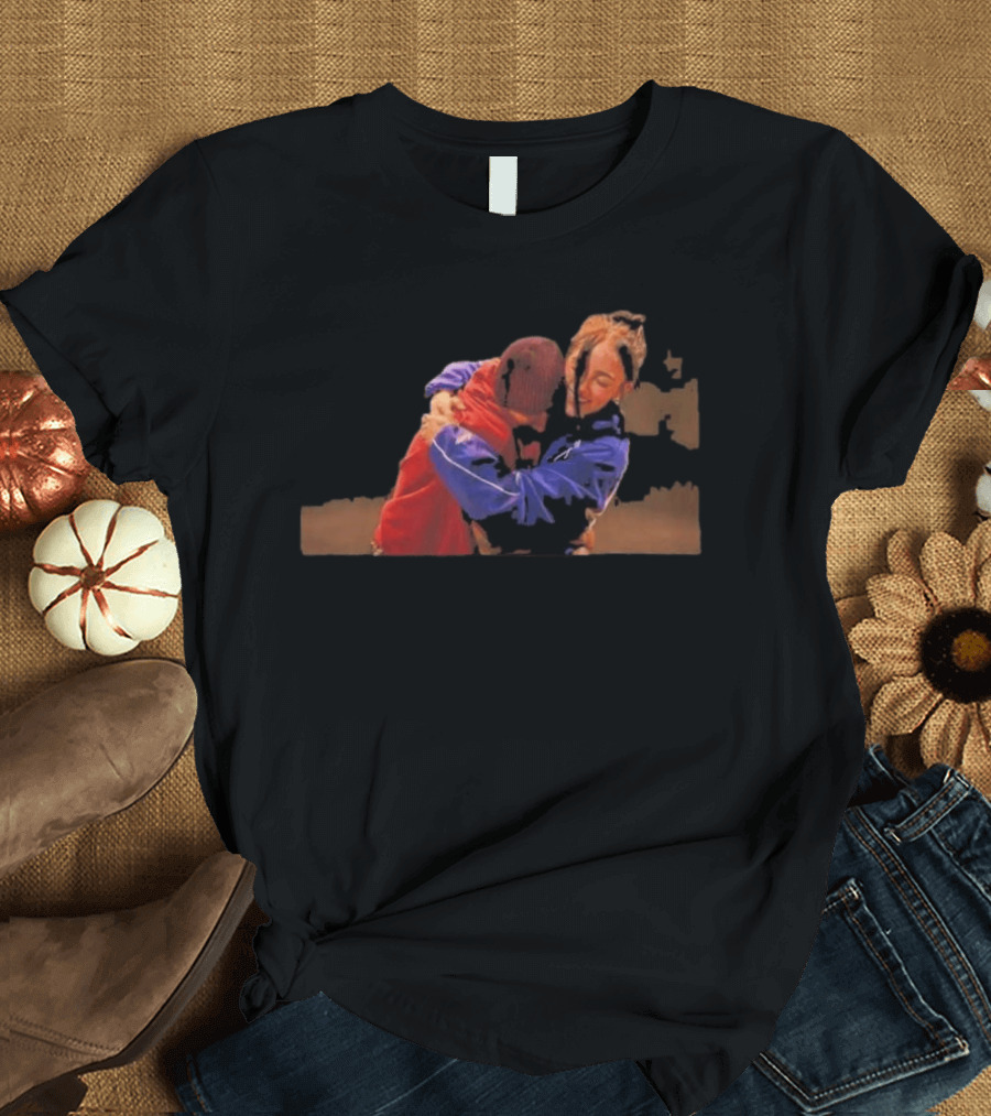 Billie Eilish Justin Bieber Hugging Embrace Fan Favorite Moment T-Shirt