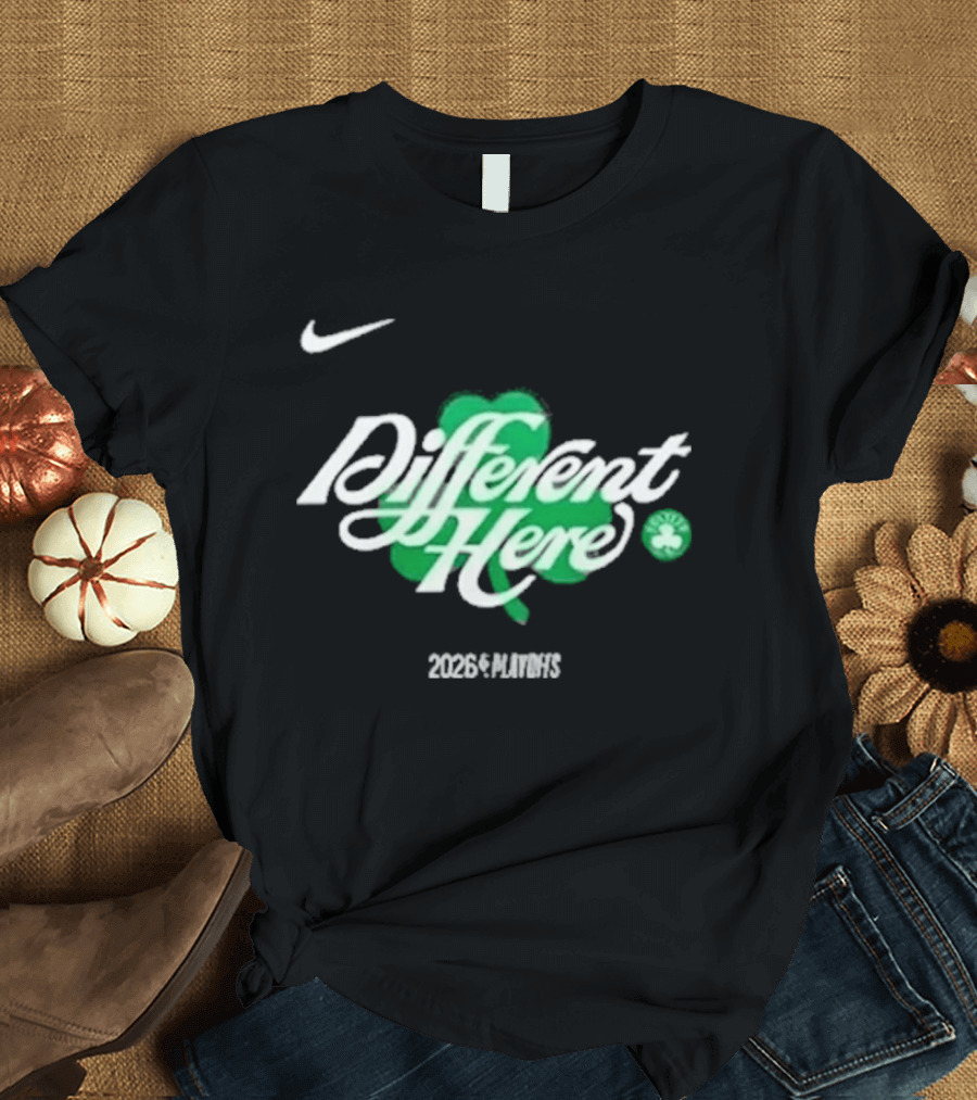 Nike Boston Celtics Different Here 2026 Clover T-Shirt