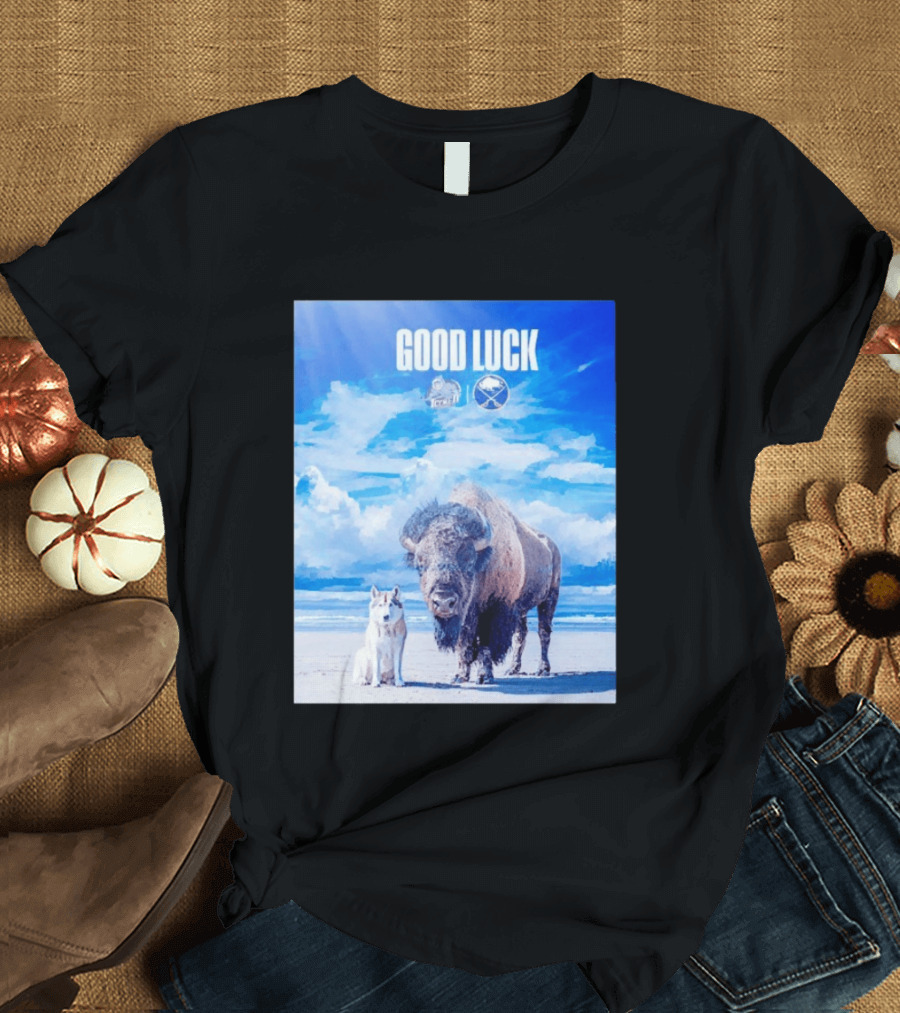 Good Luck Jacksonville Icemen Buffalo Sabres NHL Team Game 1 Buffalo Beach Sky T-Shirt