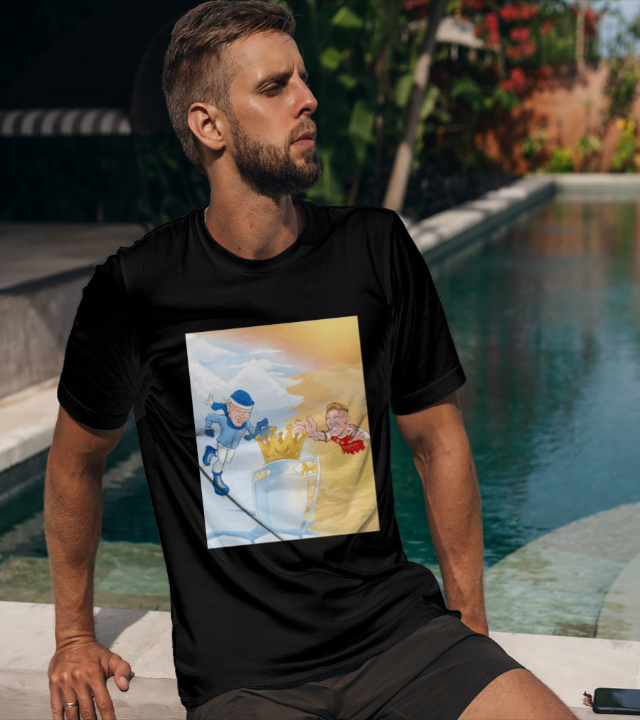 Manchester City Versus Arsenal April 2026 Premier League Title Showdown Cartoon T-Shirt