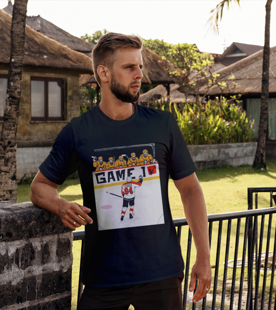 Philadelphia Flyers Porter Martone Celebrates Game 1 Win Over Pittsburgh Penguins T-Shirt