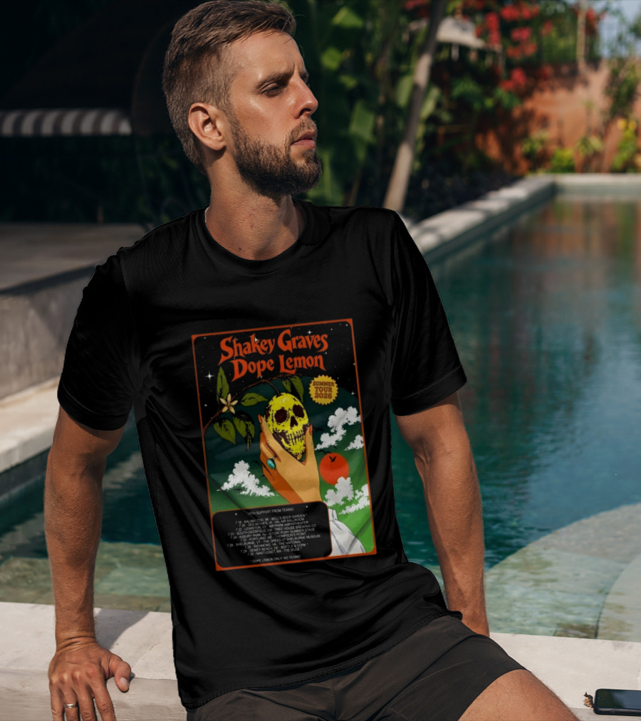 Shakey Graves Dope Lemon Summer Tour 2026 With Texino Support T-Shirt
