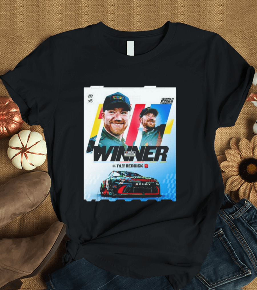 Winner Tyler Reddick NASCAR Kansas Speedway Victory Car Chevrolet Camaro T-Shirt