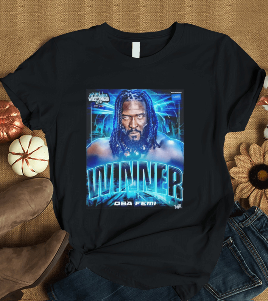 Winner WWE Superstar Oba Femi WrestleMania 42 Vegas Victory T-Shirt