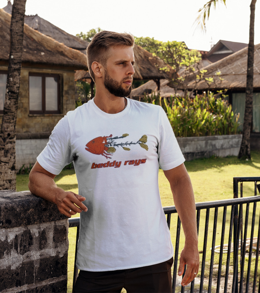 Beddy Rays Coral Trout Fish Skeleton T-Shirt