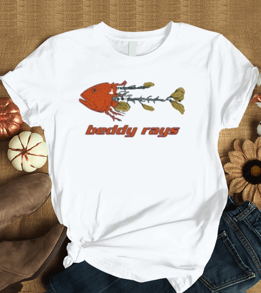 Beddy Rays Coral Trout Fish Skeleton T-Shirt