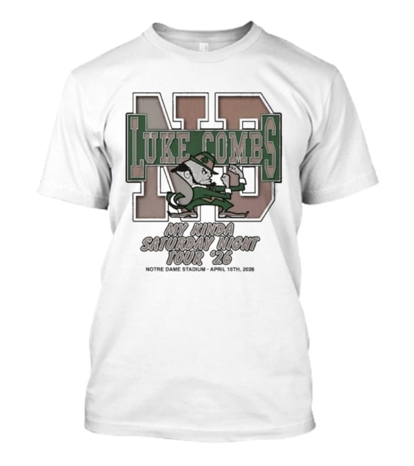 Luke Combs Notre Dame ND My Kinda Saturday Night Tour '26 T-Shirt