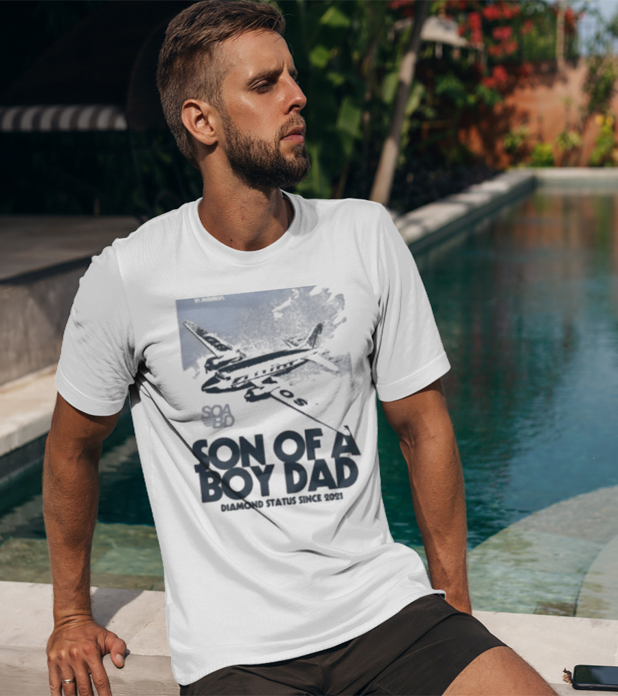 Son Of A Boy Dad Airline Pocket T-Shirt