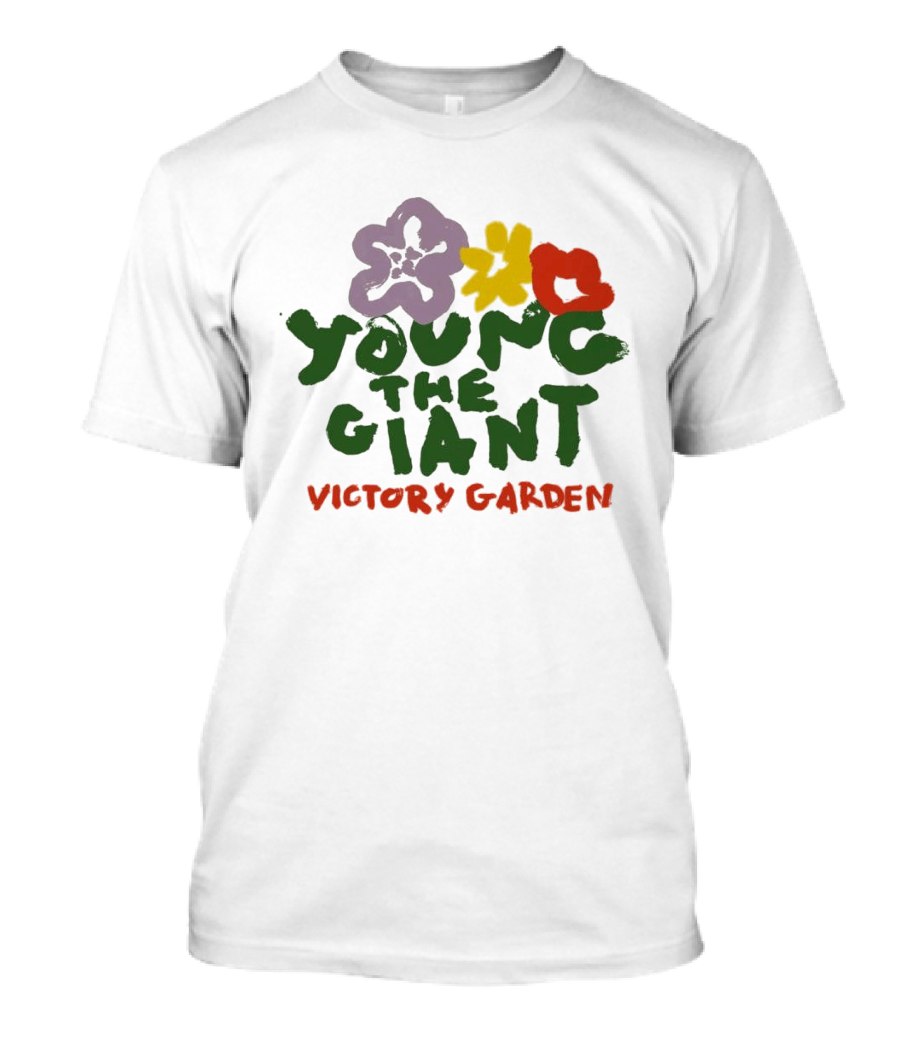 Young The Giant Victory Garden Purple Red Yellow Flowers T-Shirt