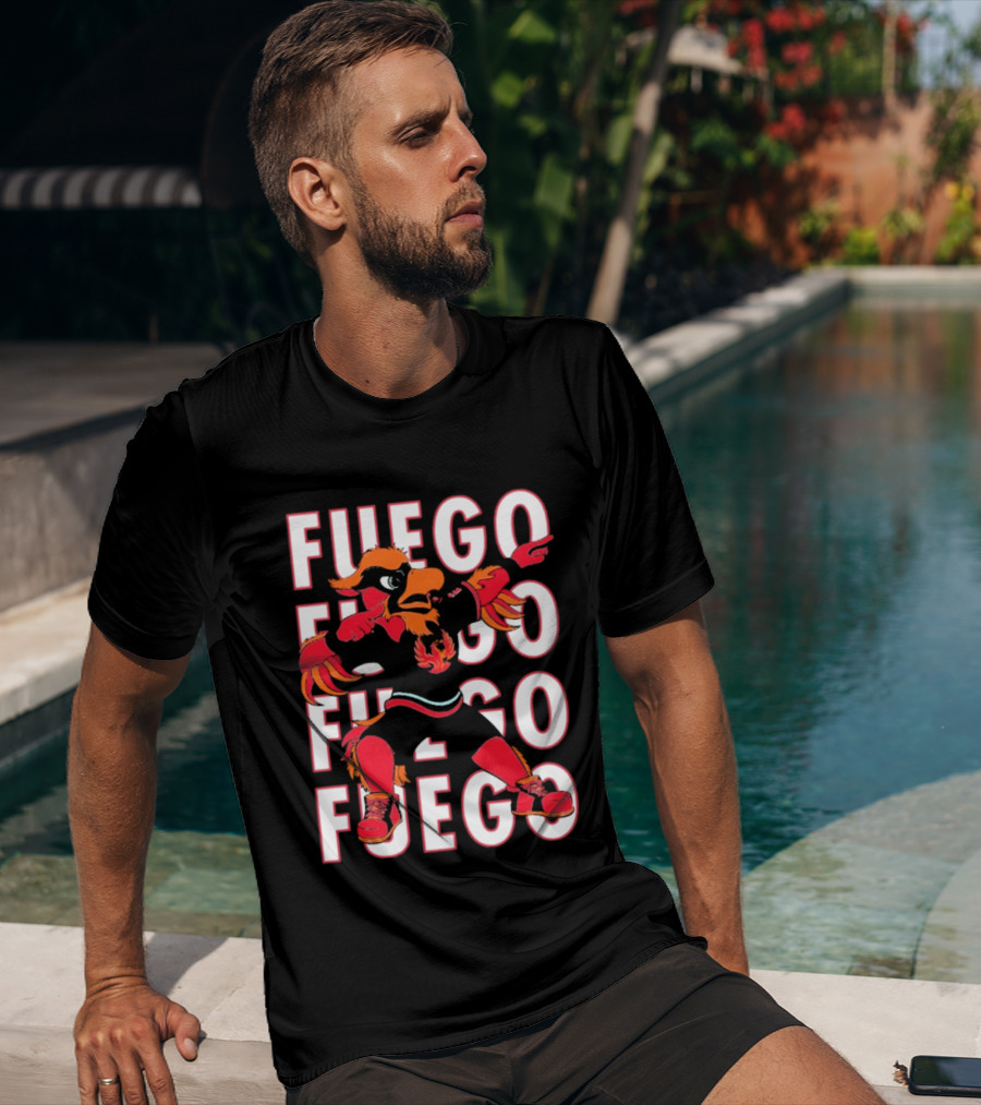 Coachella Valley Firebirds Mascot Fuego Bold Repeat T-Shirt